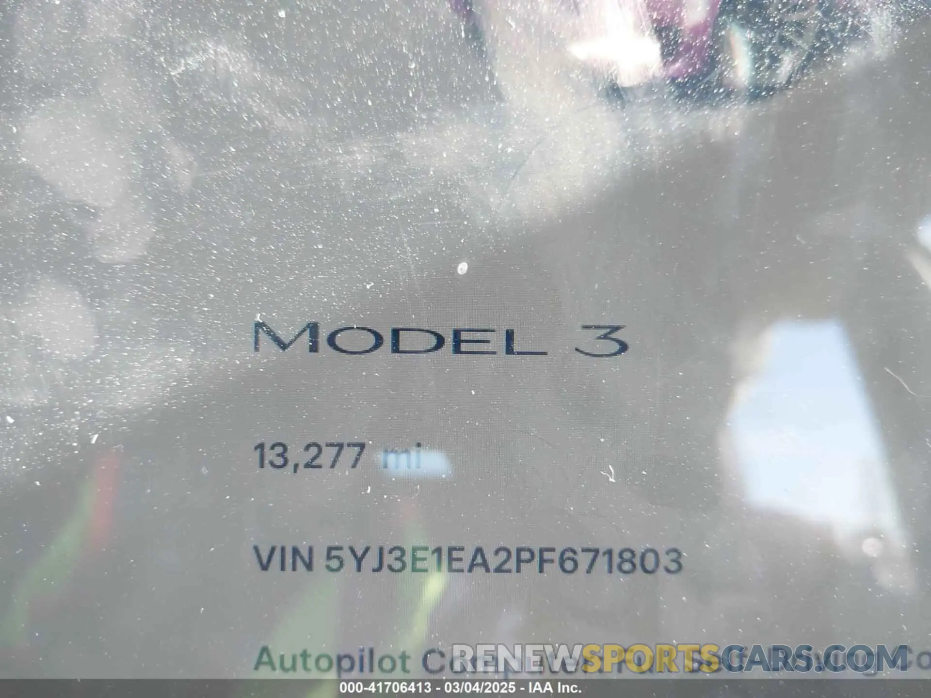 16 Photograph of a damaged car 5YJ3E1EA2PF671803 TESLA MODEL 3 2023
