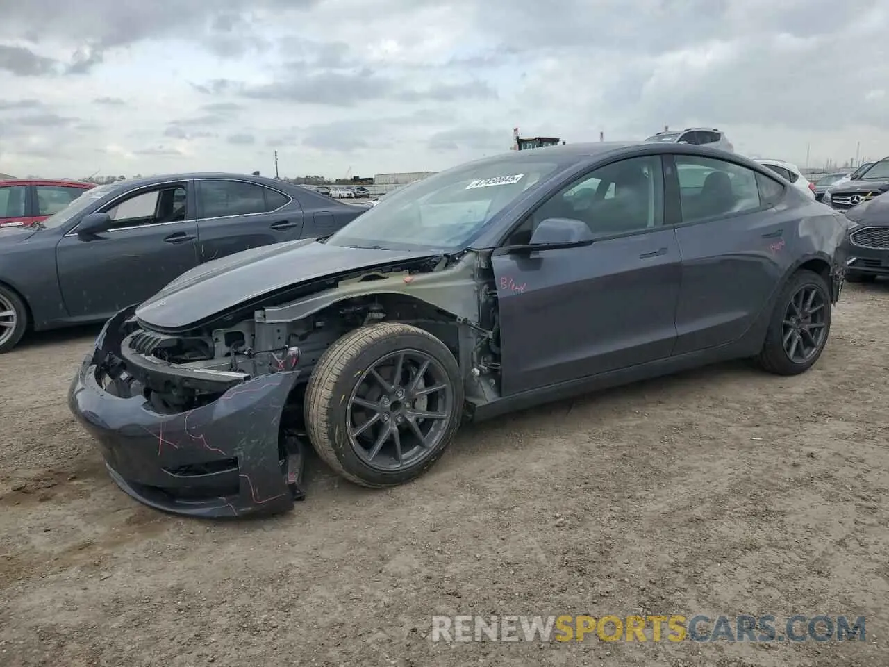 1 Photograph of a damaged car 5YJ3E1EA2PF701205 TESLA MODEL 3 2023