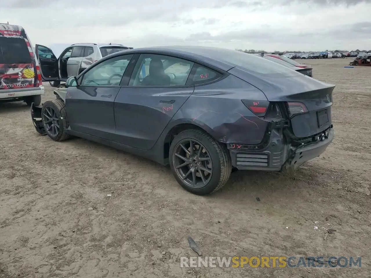 2 Photograph of a damaged car 5YJ3E1EA2PF701205 TESLA MODEL 3 2023