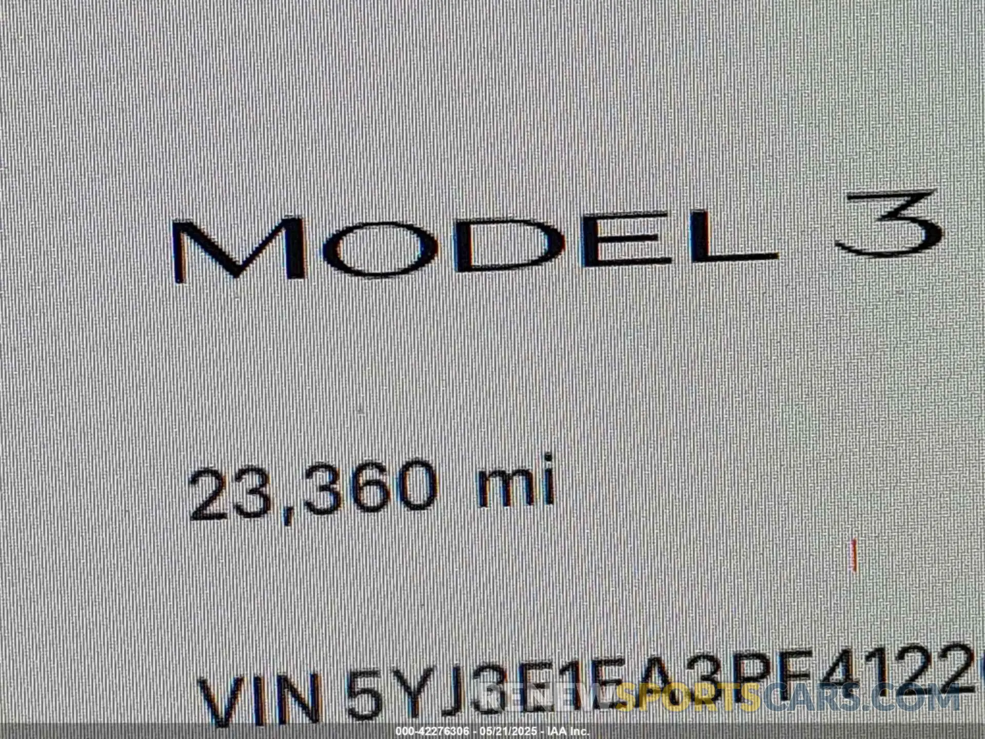 14 Photograph of a damaged car 5YJ3E1EA3PF412267 TESLA MODEL 3 2023
