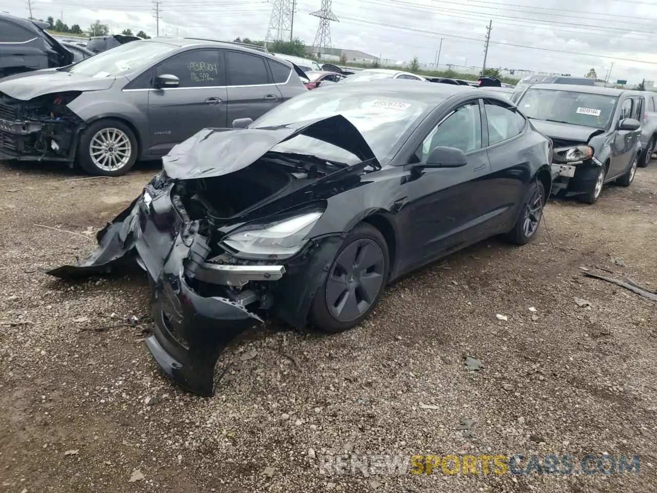 1 Photograph of a damaged car 5YJ3E1EA3PF434012 TESLA MODEL 3 2023