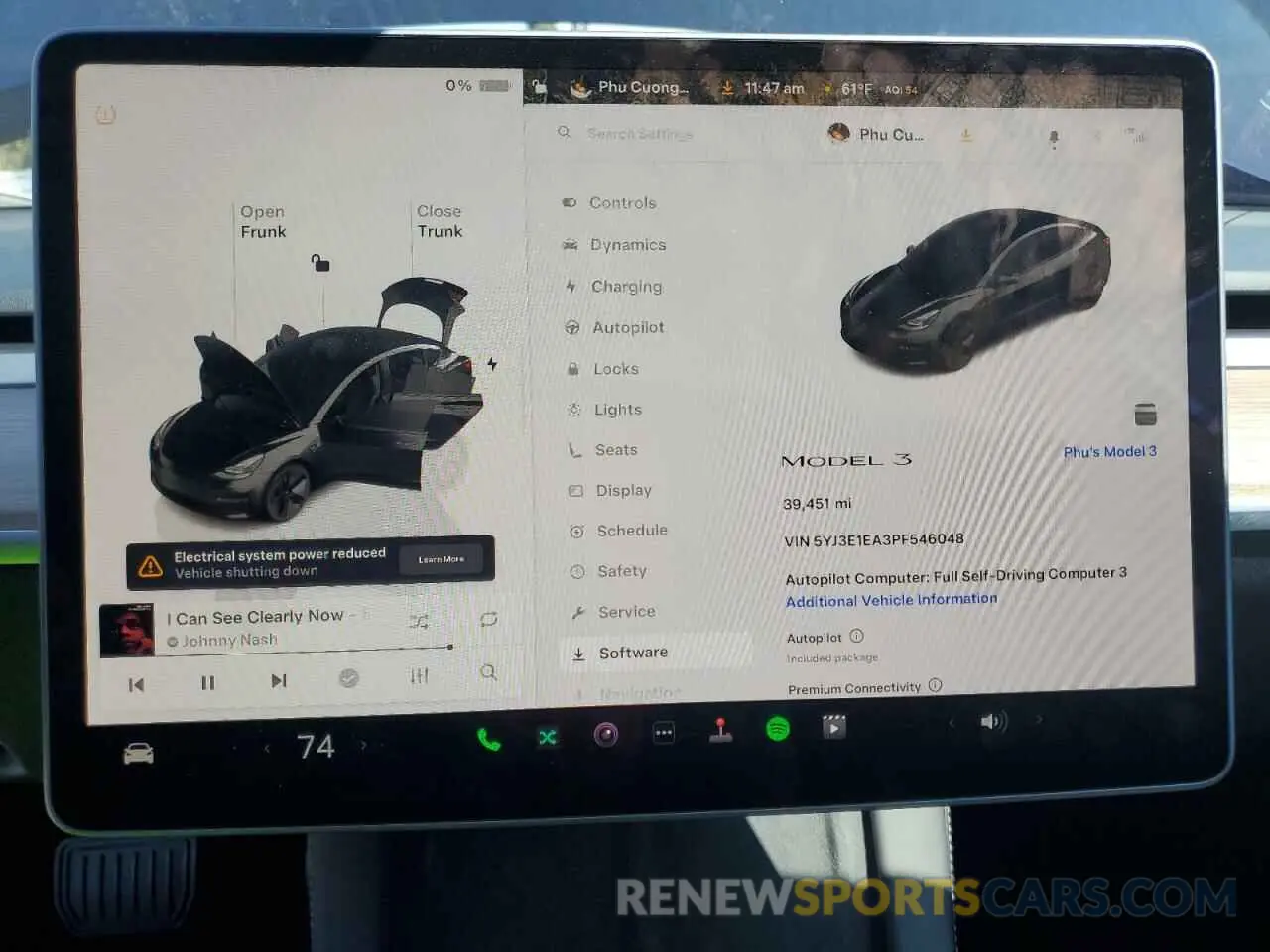 9 Photograph of a damaged car 5YJ3E1EA3PF546048 TESLA MODEL 3 2023