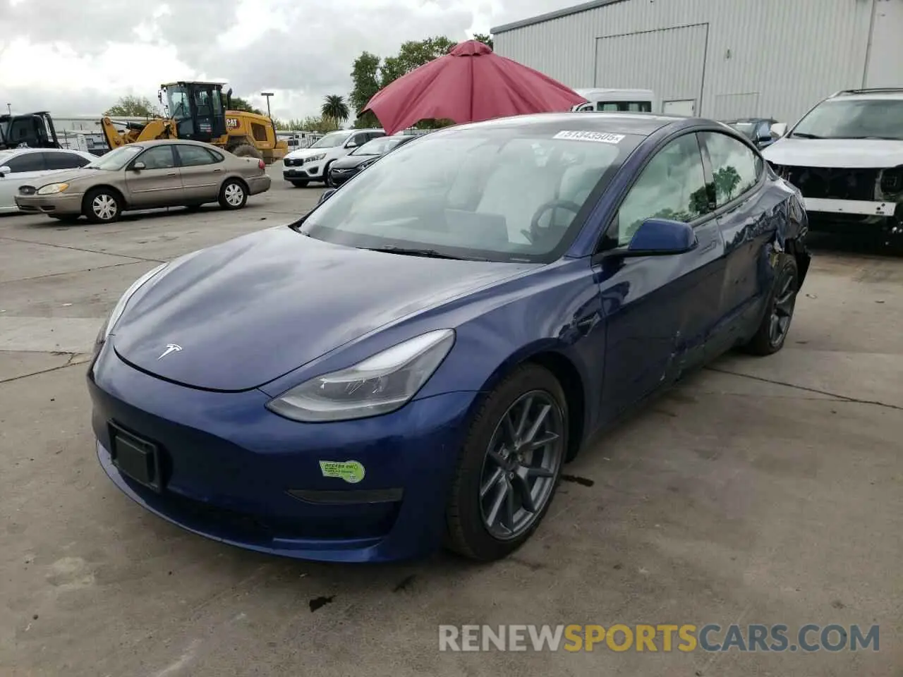 1 Photograph of a damaged car 5YJ3E1EA3PF593743 TESLA MODEL 3 2023