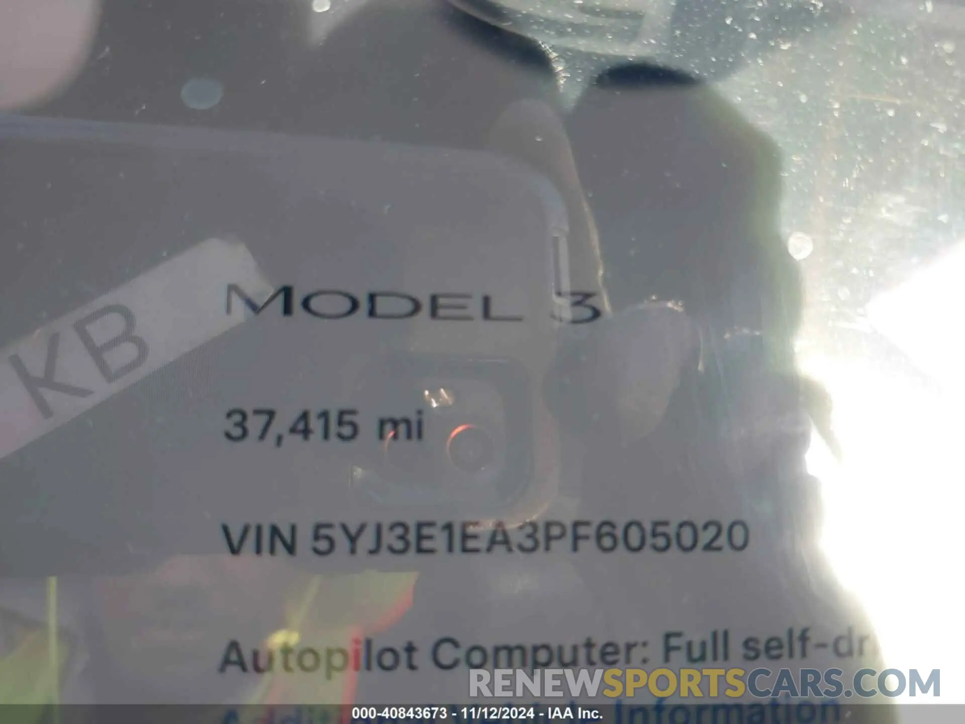 7 Photograph of a damaged car 5YJ3E1EA3PF605020 TESLA MODEL 3 2023