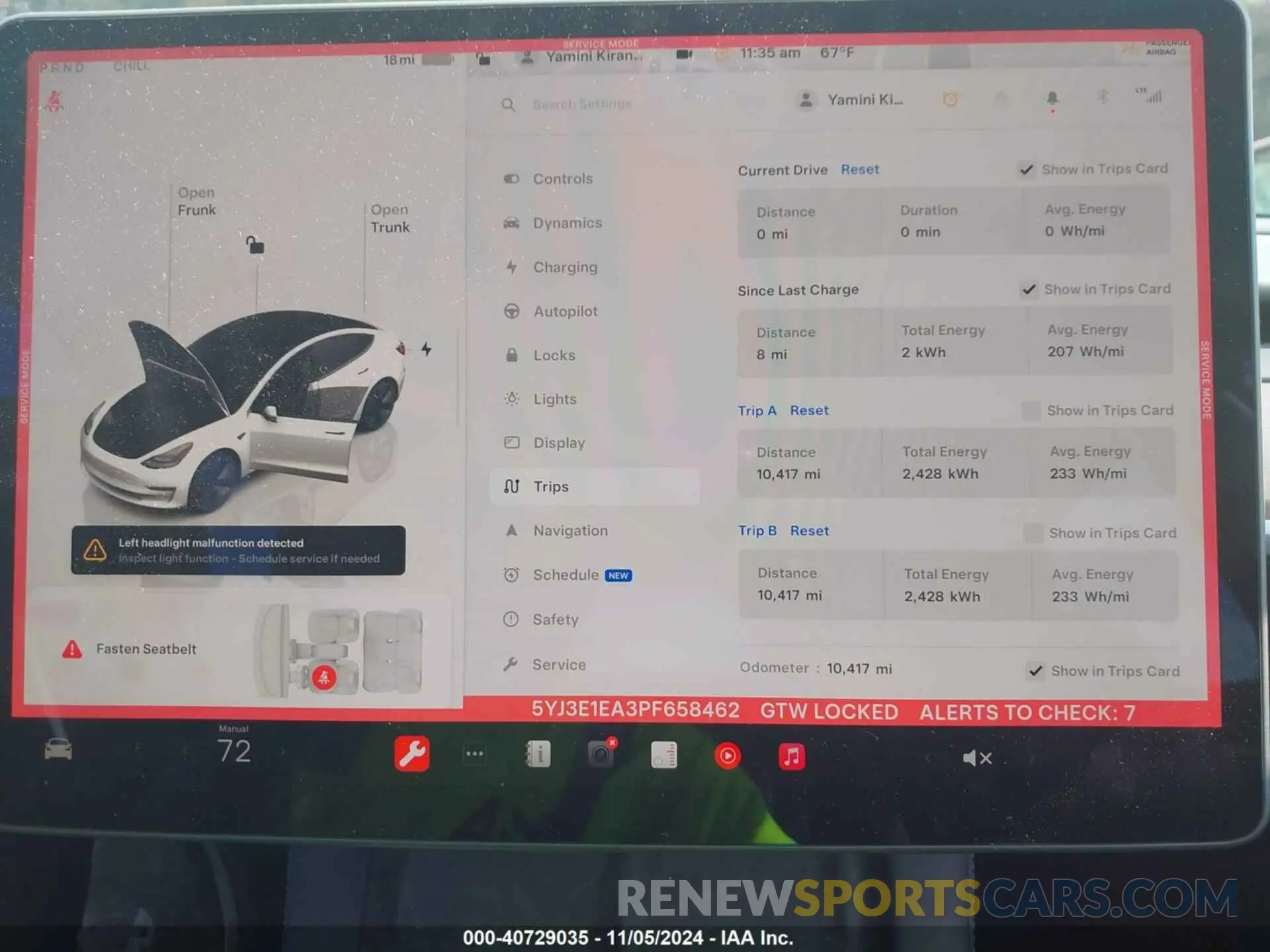 7 Photograph of a damaged car 5YJ3E1EA3PF658462 TESLA MODEL 3 2023