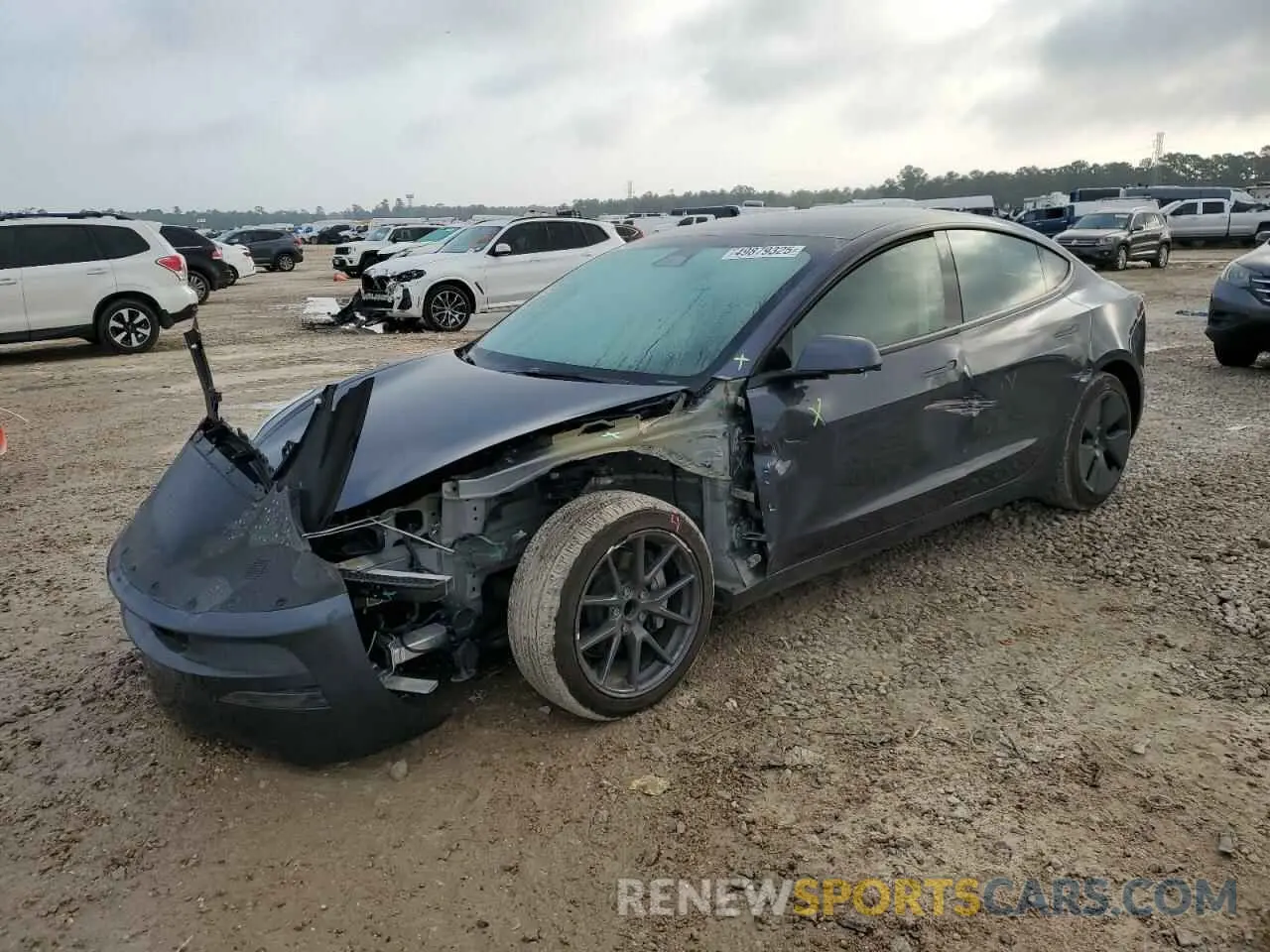 1 Photograph of a damaged car 5YJ3E1EA4PF402430 TESLA MODEL 3 2023