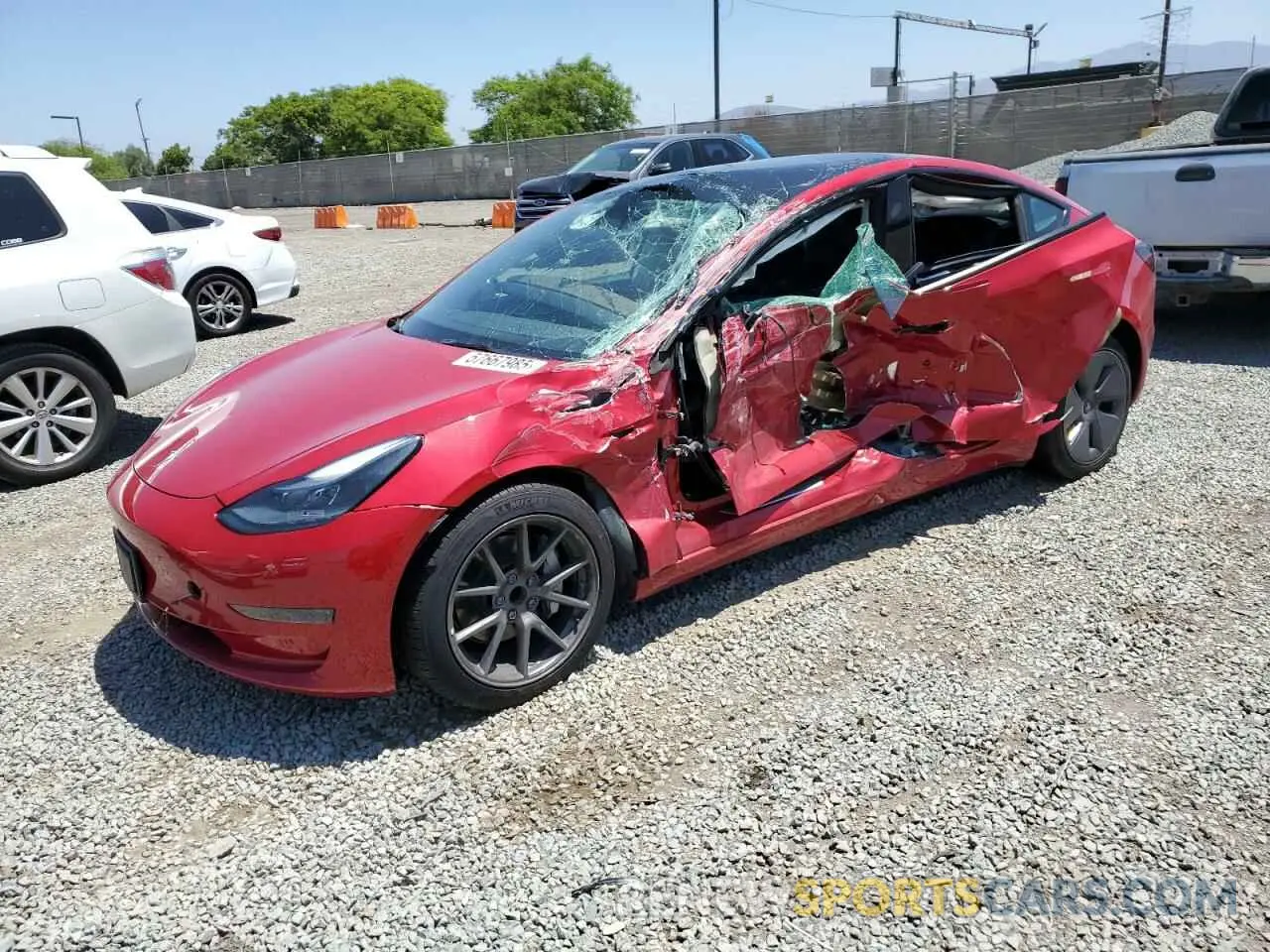 1 Photograph of a damaged car 5YJ3E1EA4PF404484 TESLA MODEL 3 2023