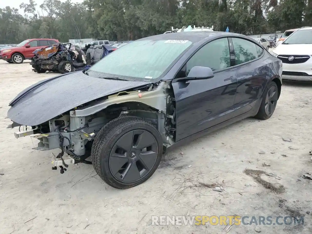 1 Photograph of a damaged car 5YJ3E1EA4PF413492 TESLA MODEL 3 2023