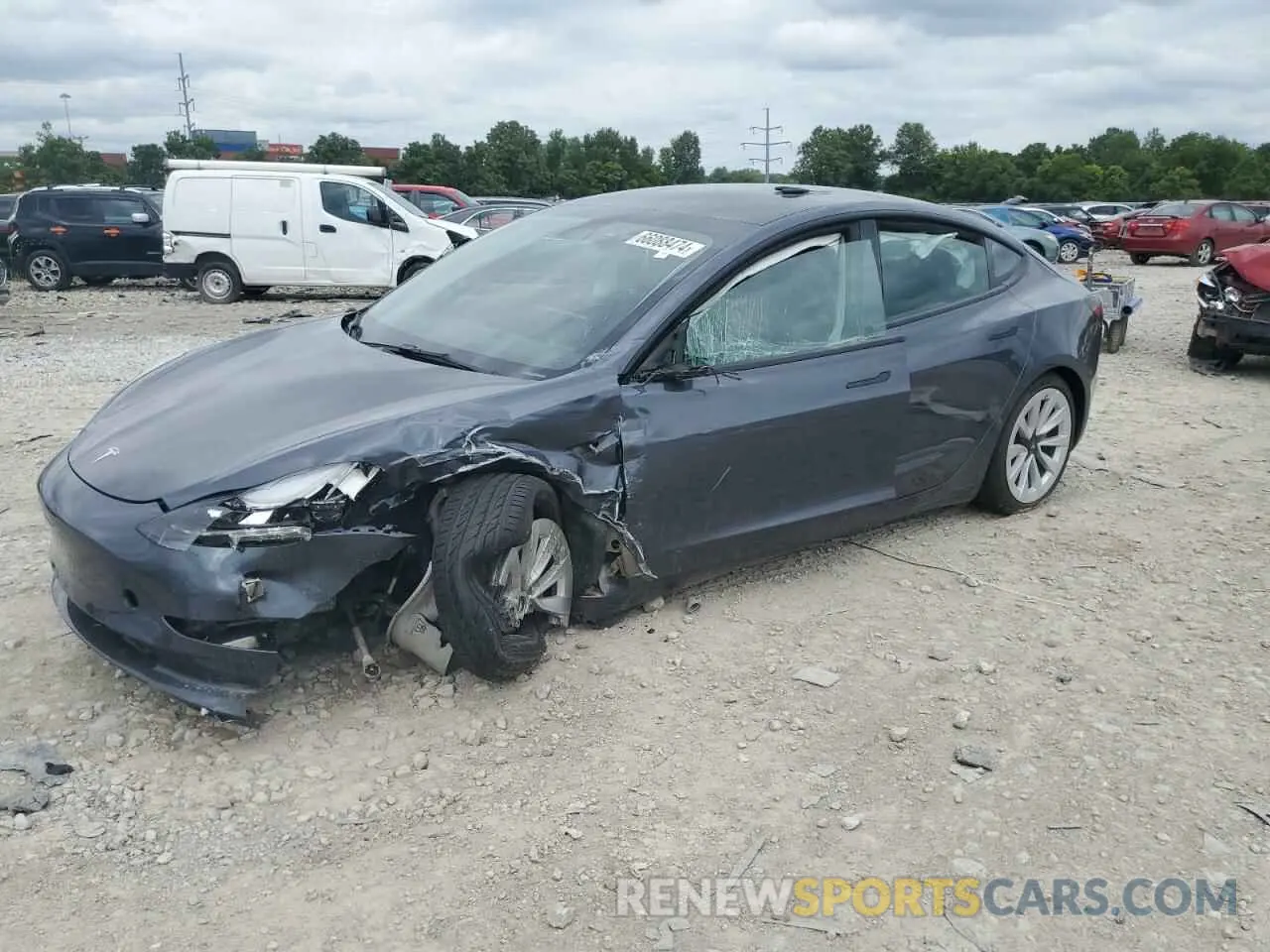 1 Photograph of a damaged car 5YJ3E1EA4PF435878 TESLA MODEL 3 2023