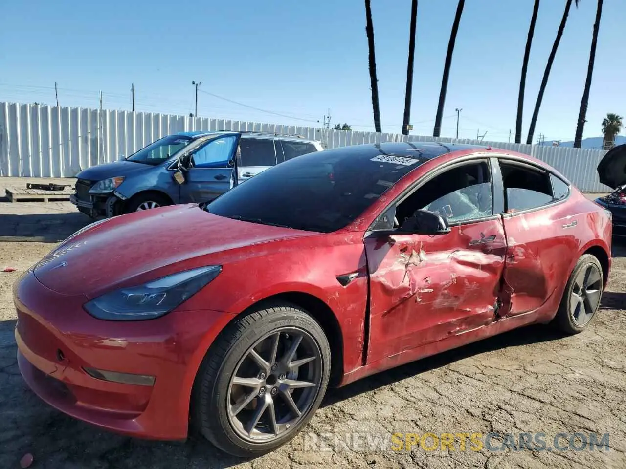1 Photograph of a damaged car 5YJ3E1EA4PF449134 TESLA MODEL 3 2023