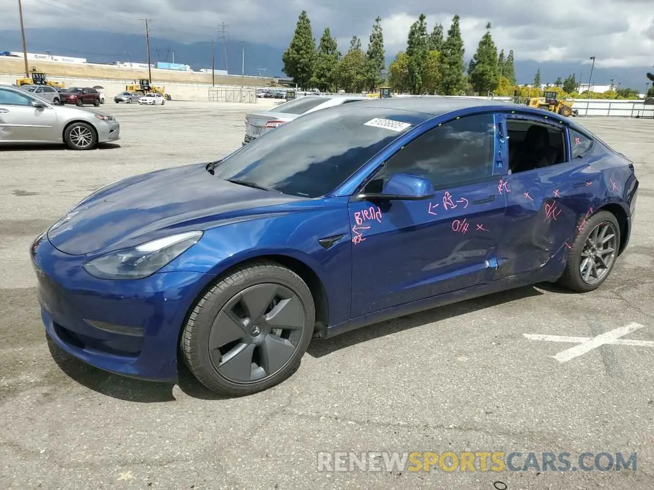 1 Photograph of a damaged car 5YJ3E1EA4PF496888 TESLA MODEL 3 2023