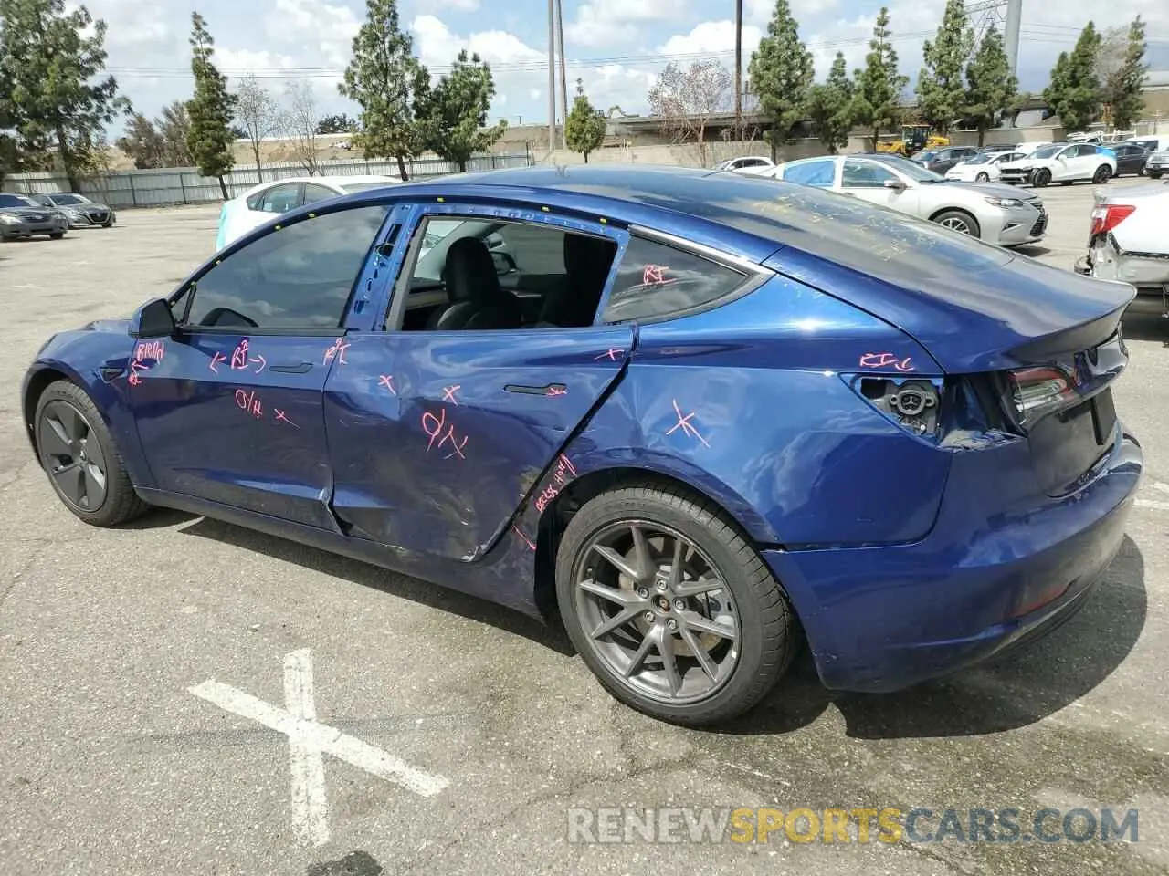 2 Photograph of a damaged car 5YJ3E1EA4PF496888 TESLA MODEL 3 2023