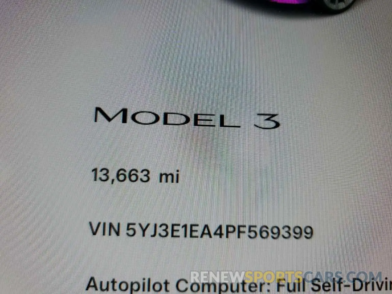 9 Photograph of a damaged car 5YJ3E1EA4PF569399 TESLA MODEL 3 2023