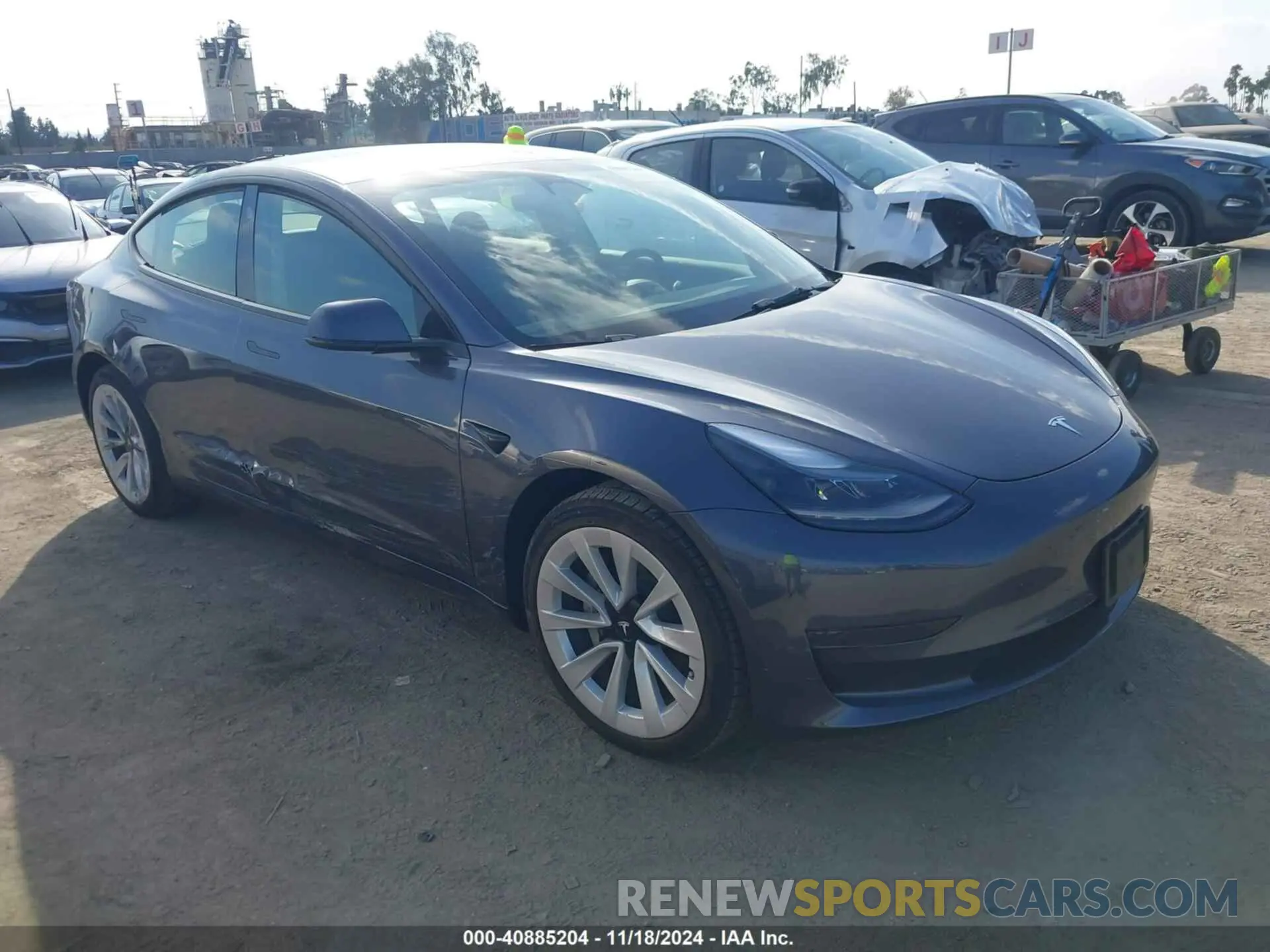 1 Photograph of a damaged car 5YJ3E1EA4PF573632 TESLA MODEL 3 2023