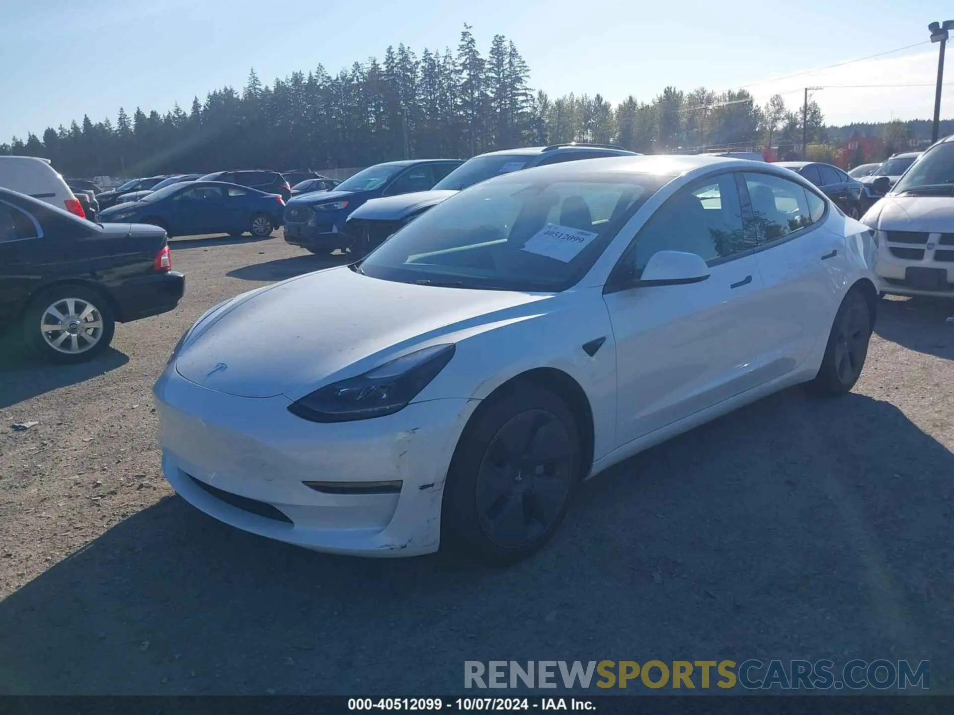2 Photograph of a damaged car 5YJ3E1EA4PF577499 TESLA MODEL 3 2023