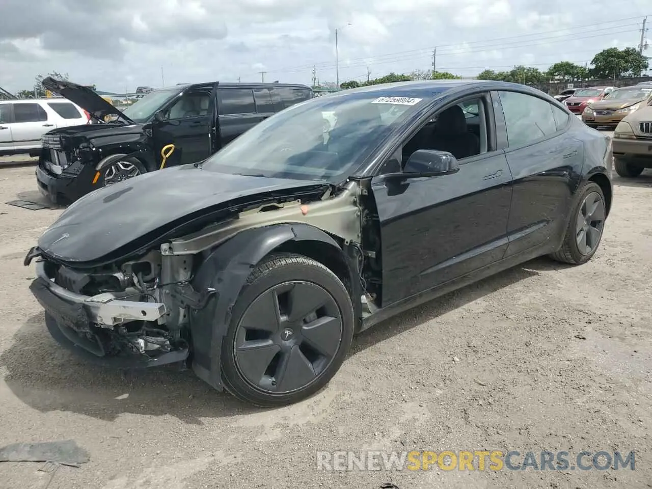 1 Photograph of a damaged car 5YJ3E1EA4PF601185 TESLA MODEL 3 2023