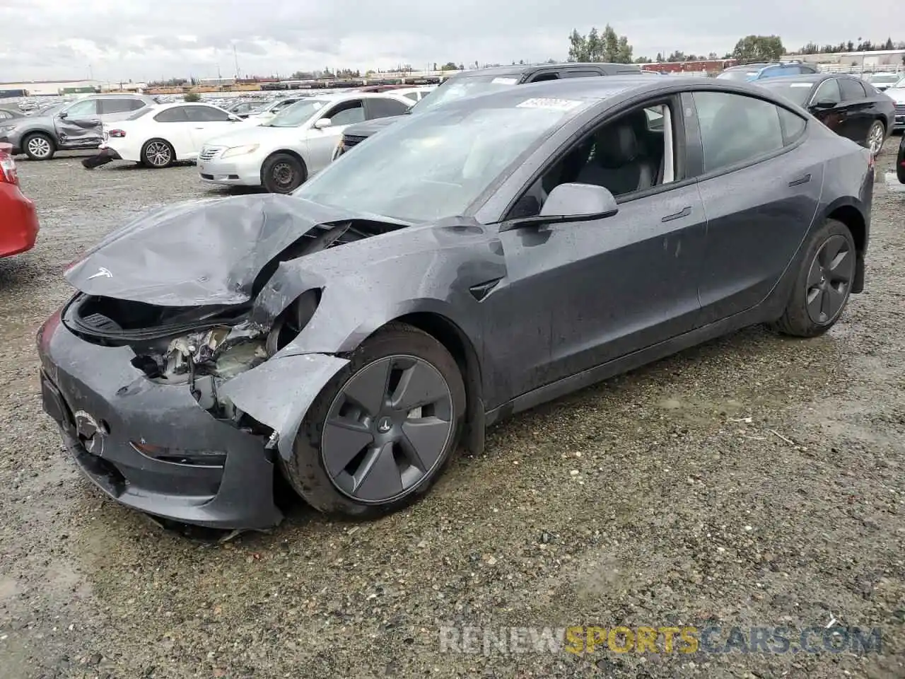 1 Photograph of a damaged car 5YJ3E1EA4PF612350 TESLA MODEL 3 2023