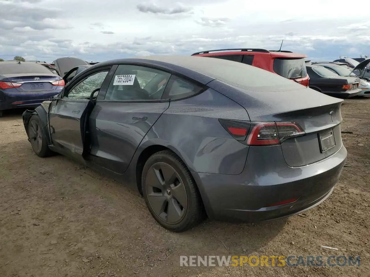 2 Photograph of a damaged car 5YJ3E1EA4PF662651 TESLA MODEL 3 2023
