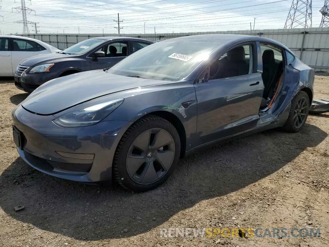 1 Photograph of a damaged car 5YJ3E1EA4PF681247 TESLA MODEL 3 2023
