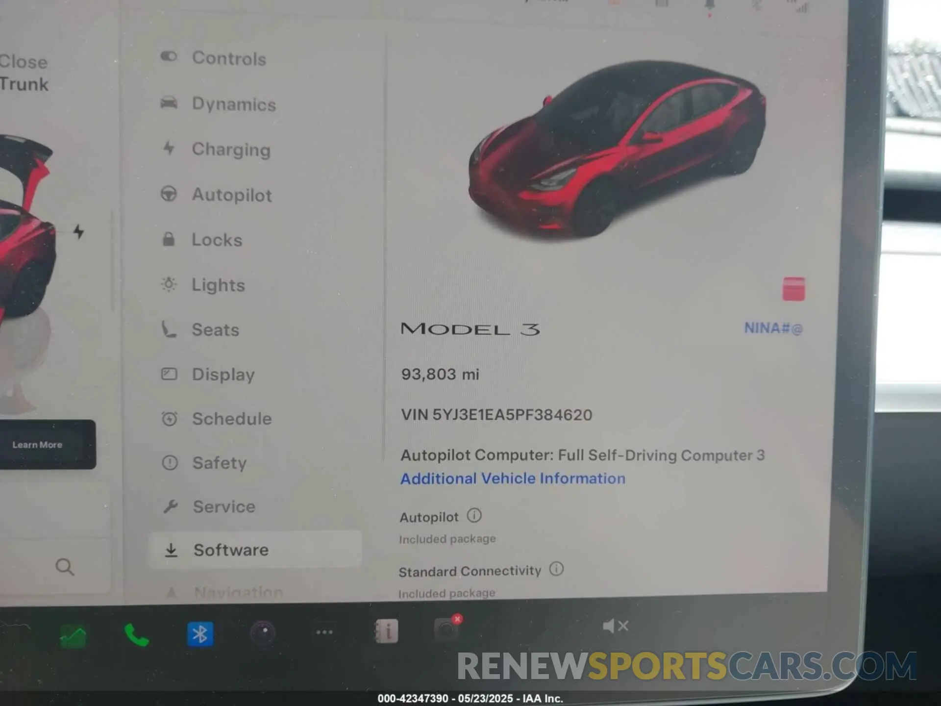 7 Photograph of a damaged car 5YJ3E1EA5PF384620 TESLA MODEL 3 2023