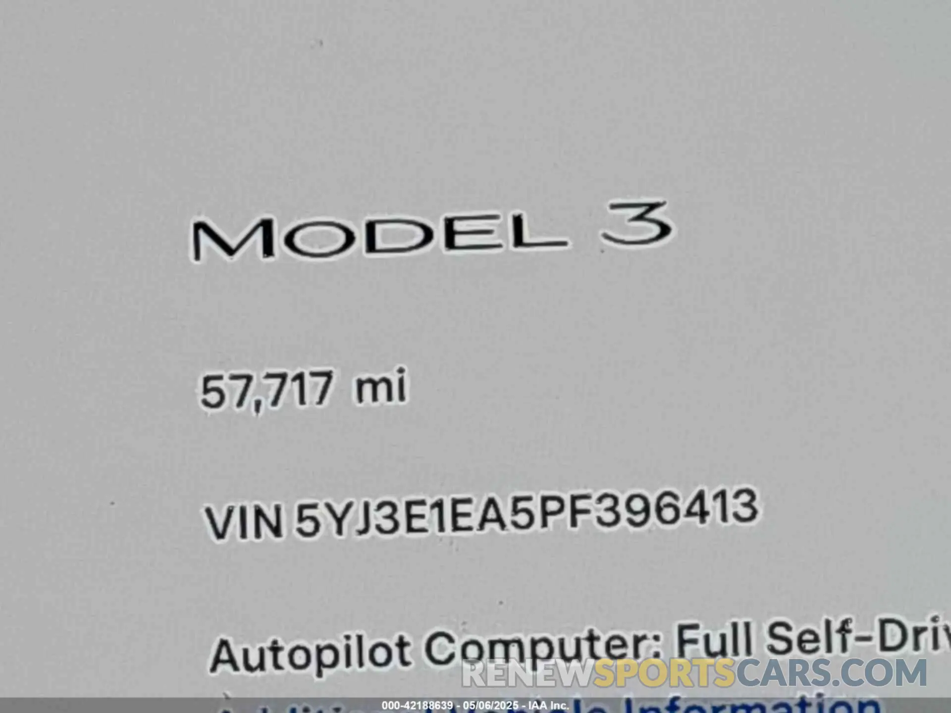 15 Photograph of a damaged car 5YJ3E1EA5PF396413 TESLA MODEL 3 2023