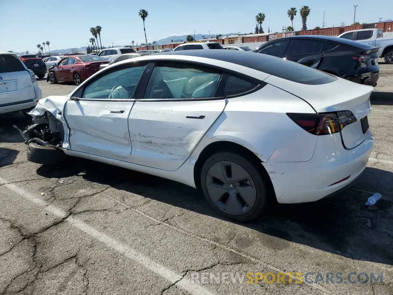 2 Photograph of a damaged car 5YJ3E1EA5PF401240 TESLA MODEL 3 2023