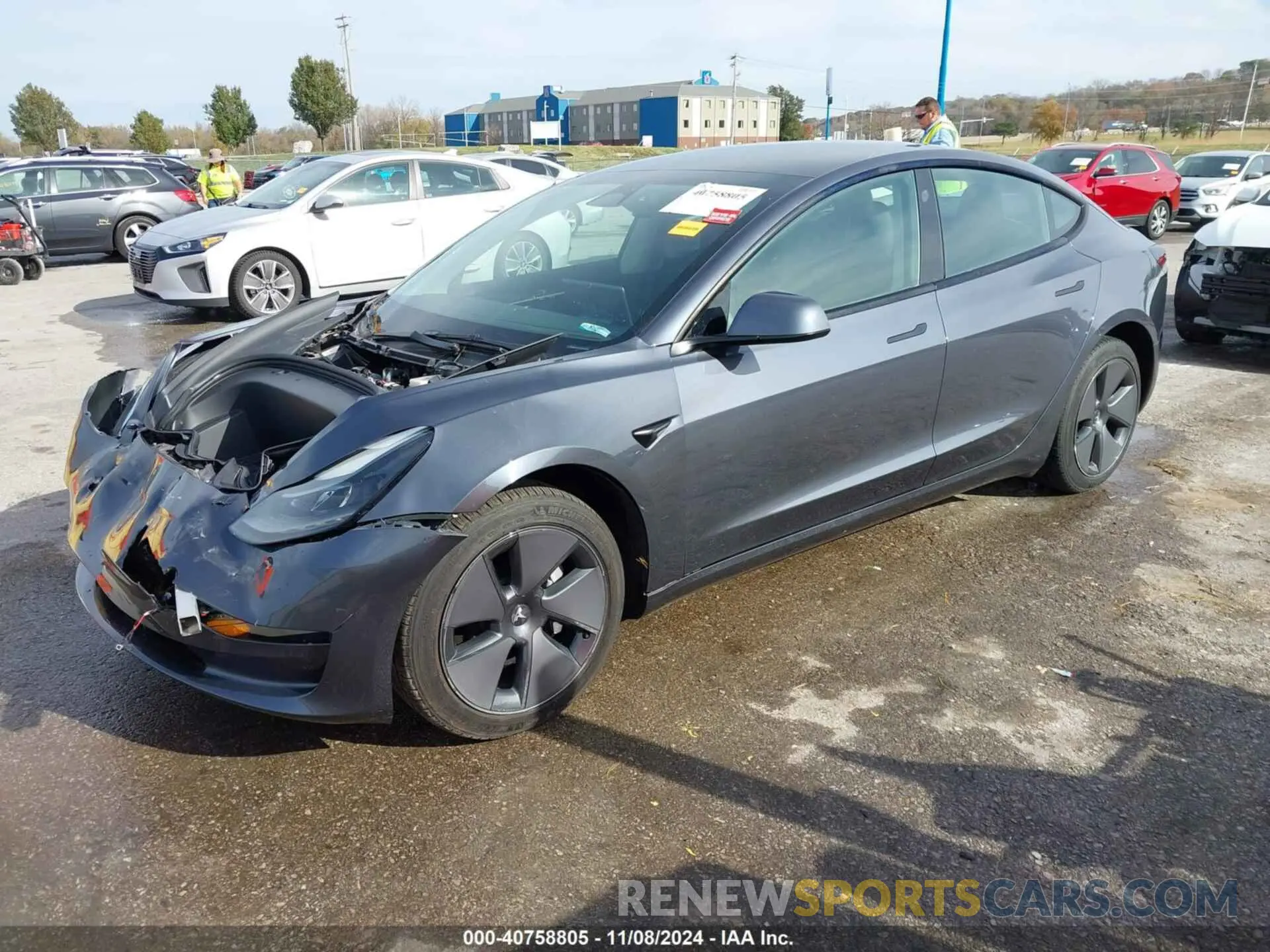 2 Photograph of a damaged car 5YJ3E1EA5PF407992 TESLA MODEL 3 2023