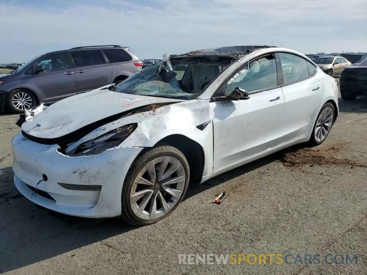 1 Photograph of a damaged car 5YJ3E1EA5PF497788 TESLA MODEL 3 2023