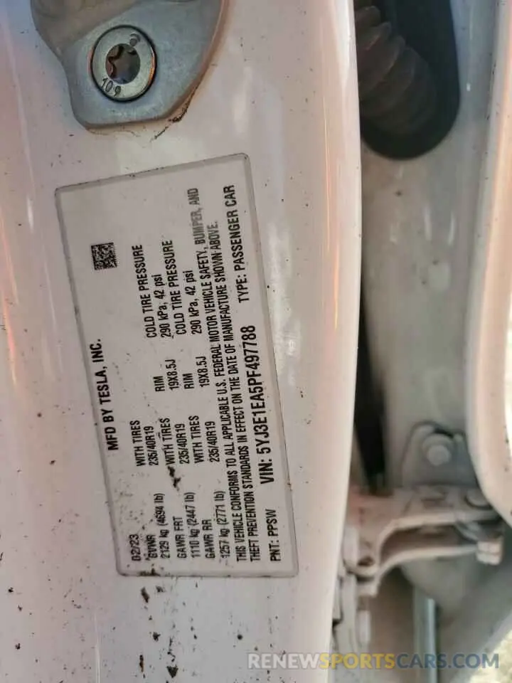 14 Photograph of a damaged car 5YJ3E1EA5PF497788 TESLA MODEL 3 2023