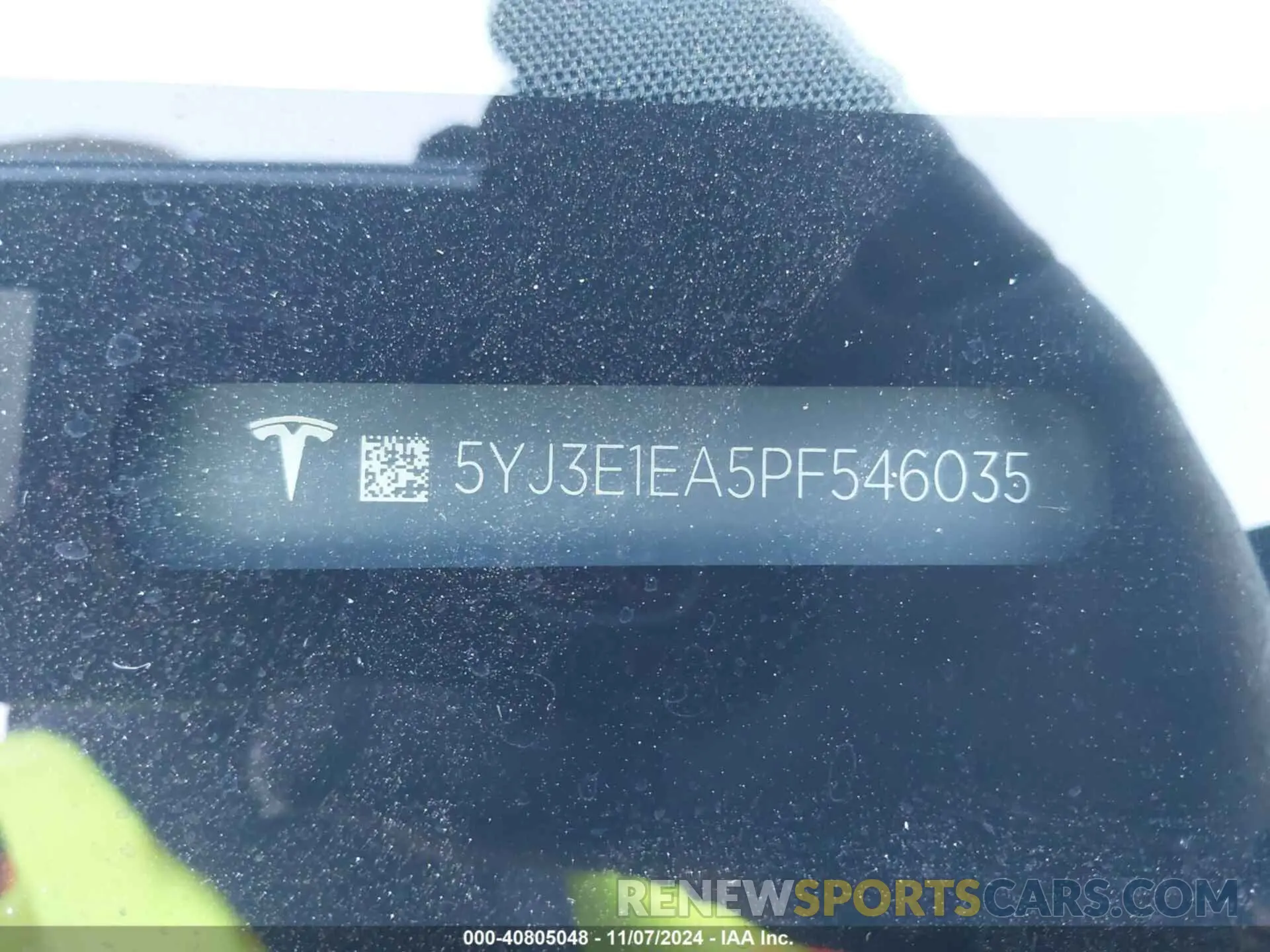 9 Photograph of a damaged car 5YJ3E1EA5PF546035 TESLA MODEL 3 2023