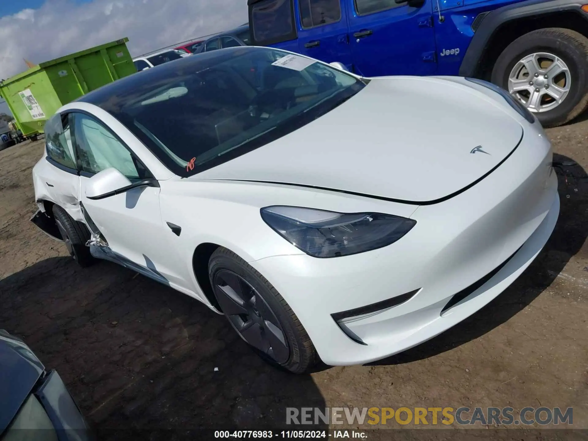 1 Photograph of a damaged car 5YJ3E1EA5PF546696 TESLA MODEL 3 2023