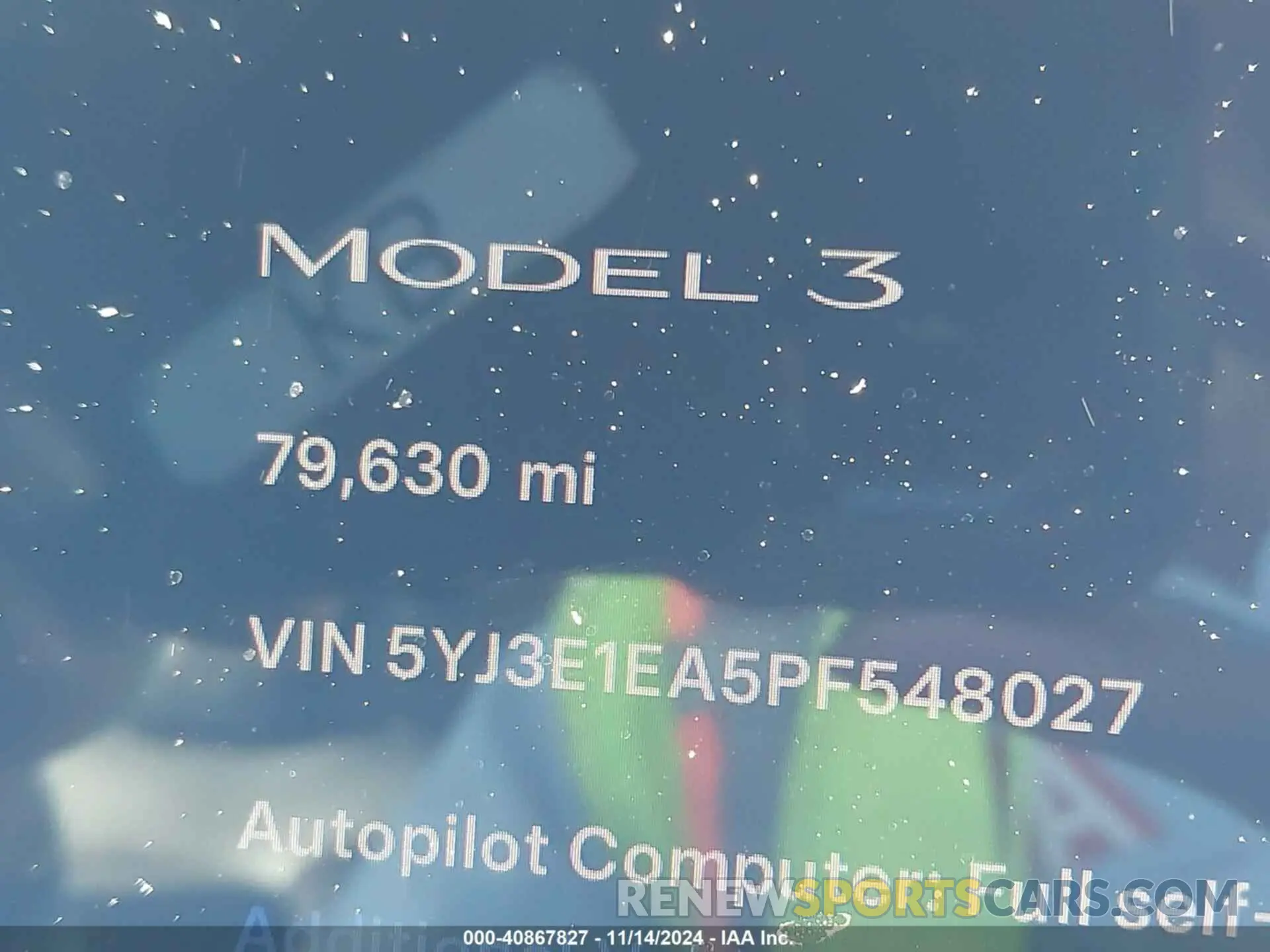 14 Photograph of a damaged car 5YJ3E1EA5PF548027 TESLA MODEL 3 2023