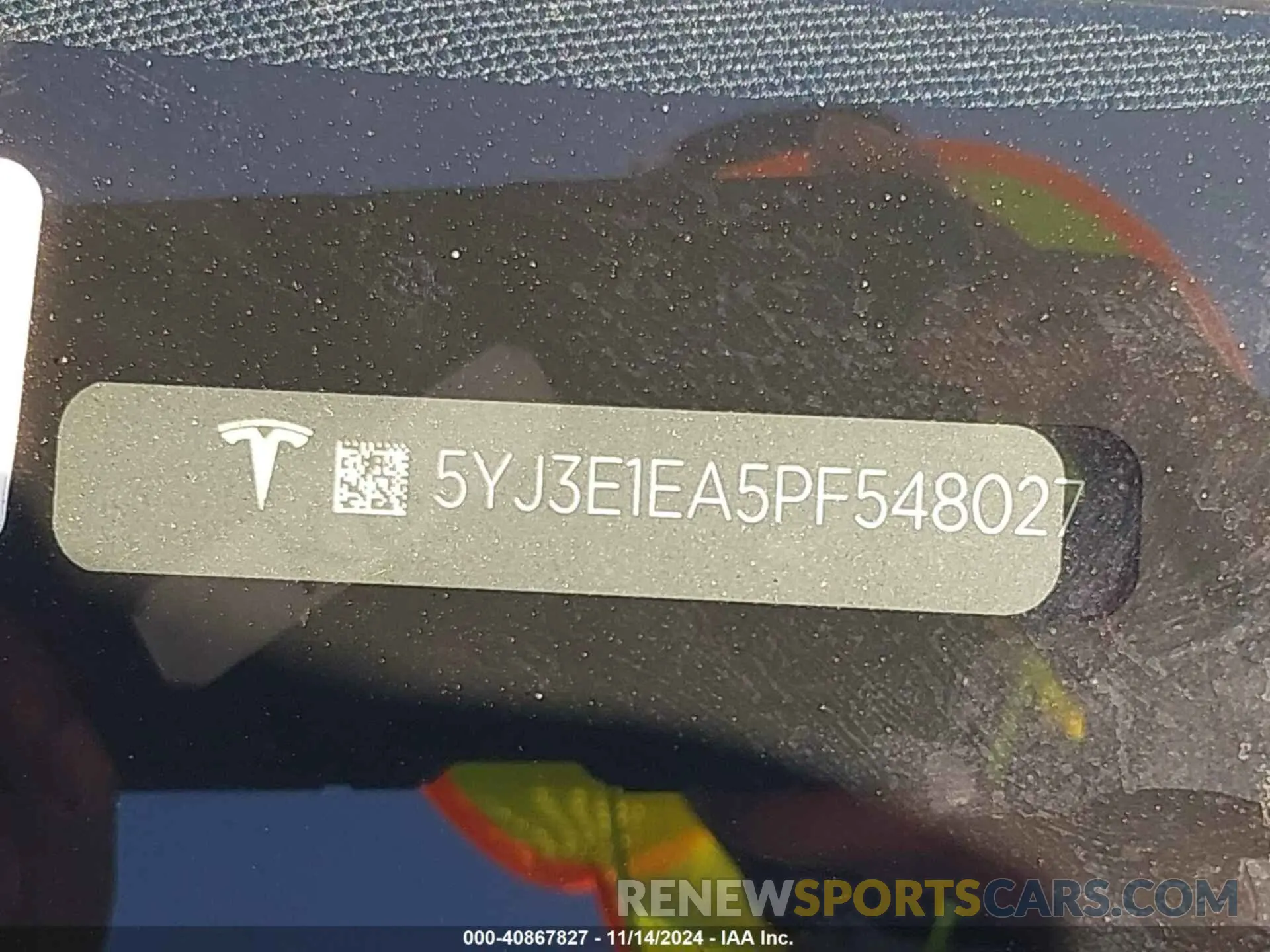 9 Photograph of a damaged car 5YJ3E1EA5PF548027 TESLA MODEL 3 2023