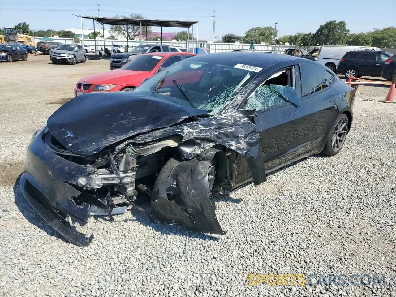 1 Photograph of a damaged car 5YJ3E1EA5PF568892 TESLA MODEL 3 2023