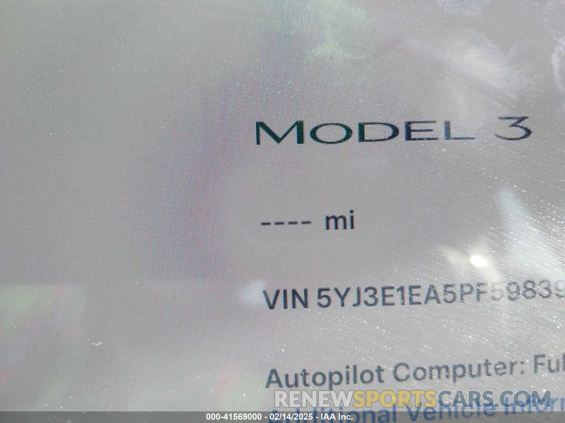16 Photograph of a damaged car 5YJ3E1EA5PF598393 TESLA MODEL 3 2023