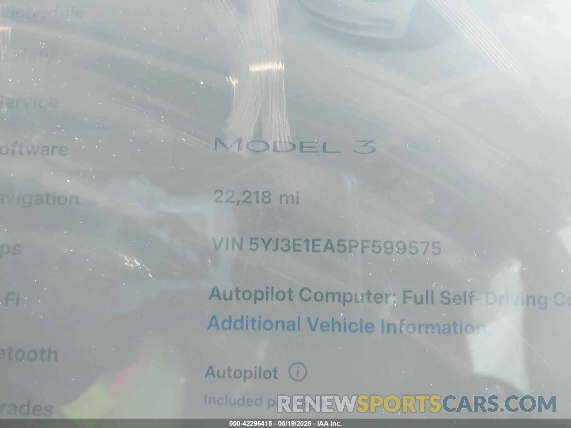 14 Photograph of a damaged car 5YJ3E1EA5PF599575 TESLA MODEL 3 2023
