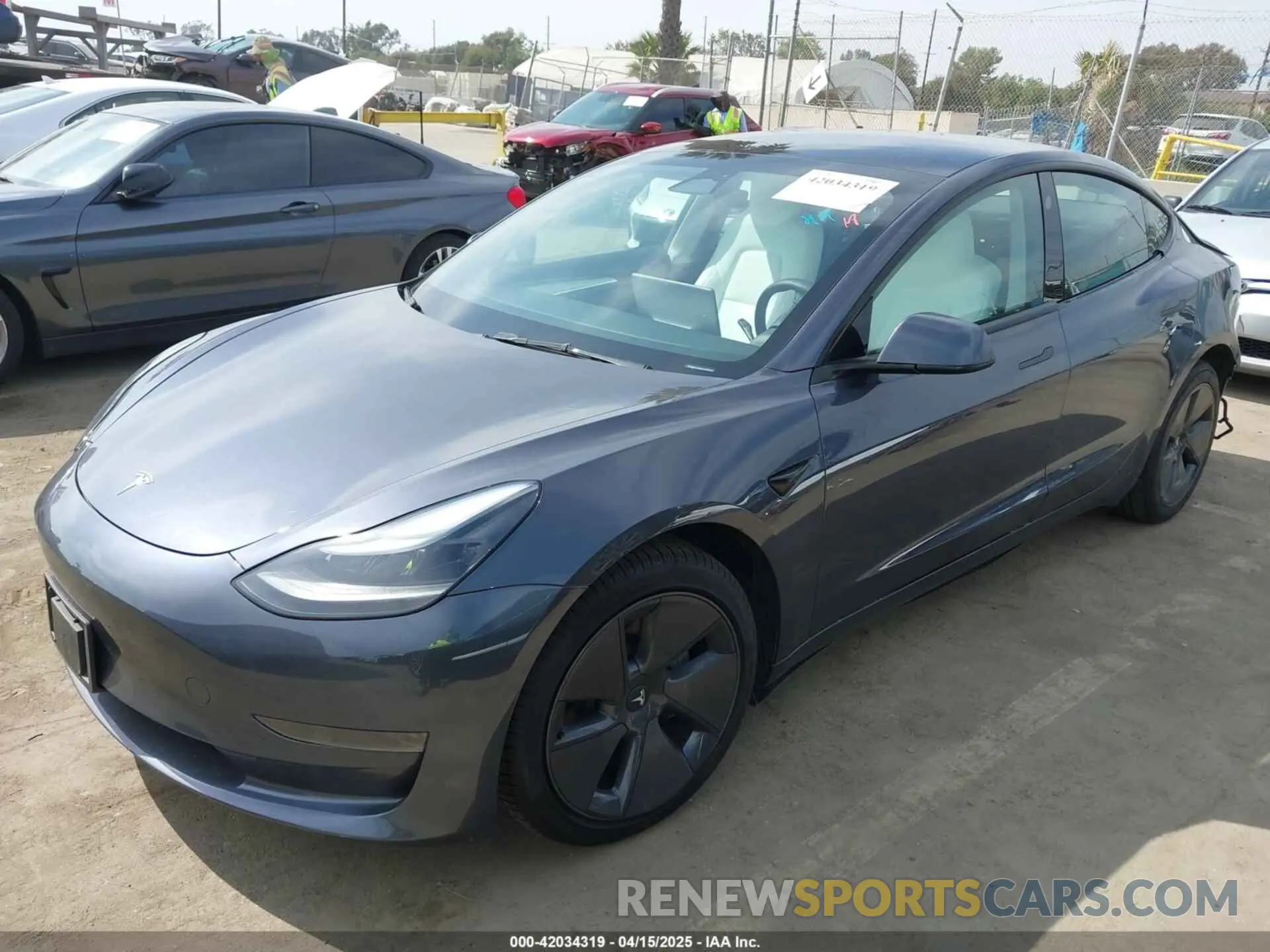 2 Photograph of a damaged car 5YJ3E1EA5PF700307 TESLA MODEL 3 2023