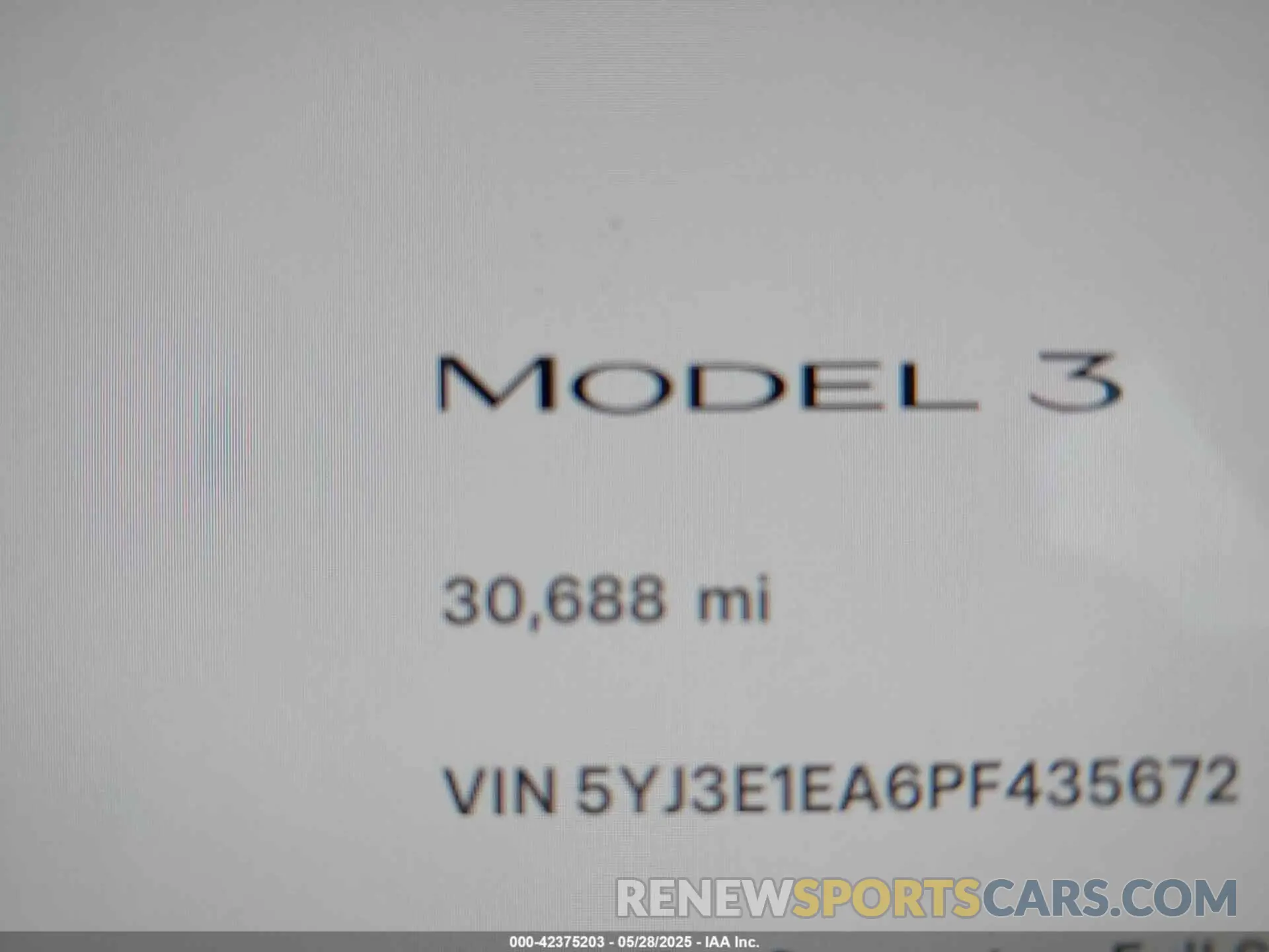 16 Photograph of a damaged car 5YJ3E1EA6PF435672 TESLA MODEL 3 2023