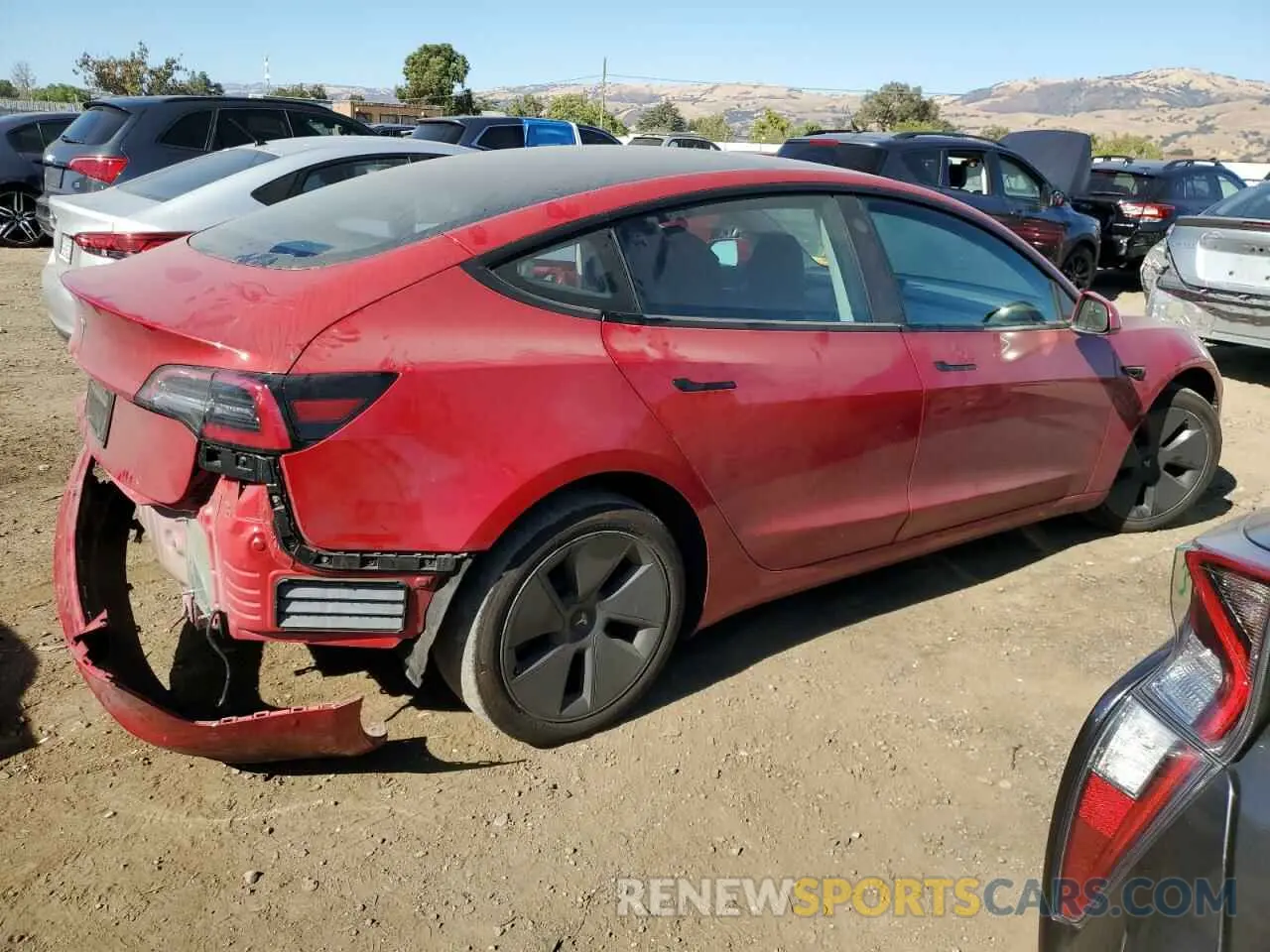 3 Photograph of a damaged car 5YJ3E1EA6PF460491 TESLA MODEL 3 2023