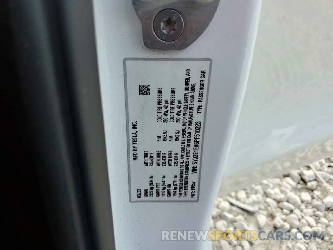 13 Photograph of a damaged car 5YJ3E1EA6PF510323 TESLA MODEL 3 2023
