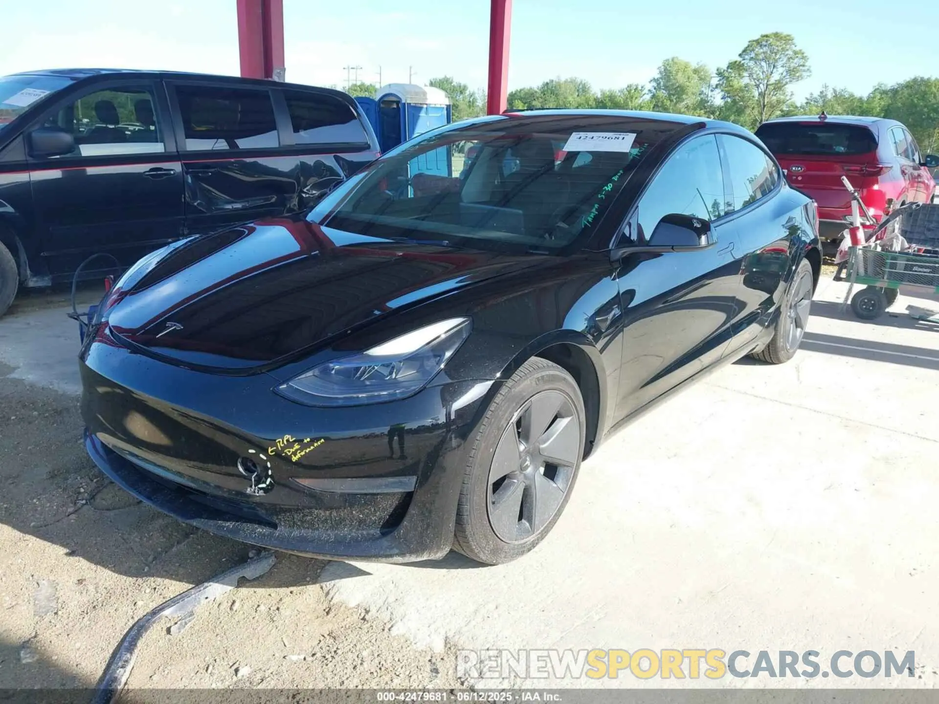 2 Photograph of a damaged car 5YJ3E1EA6PF574362 TESLA MODEL 3 2023
