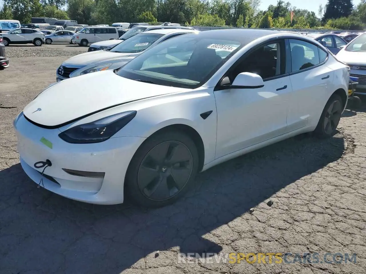1 Photograph of a damaged car 5YJ3E1EA6PF605674 TESLA MODEL 3 2023