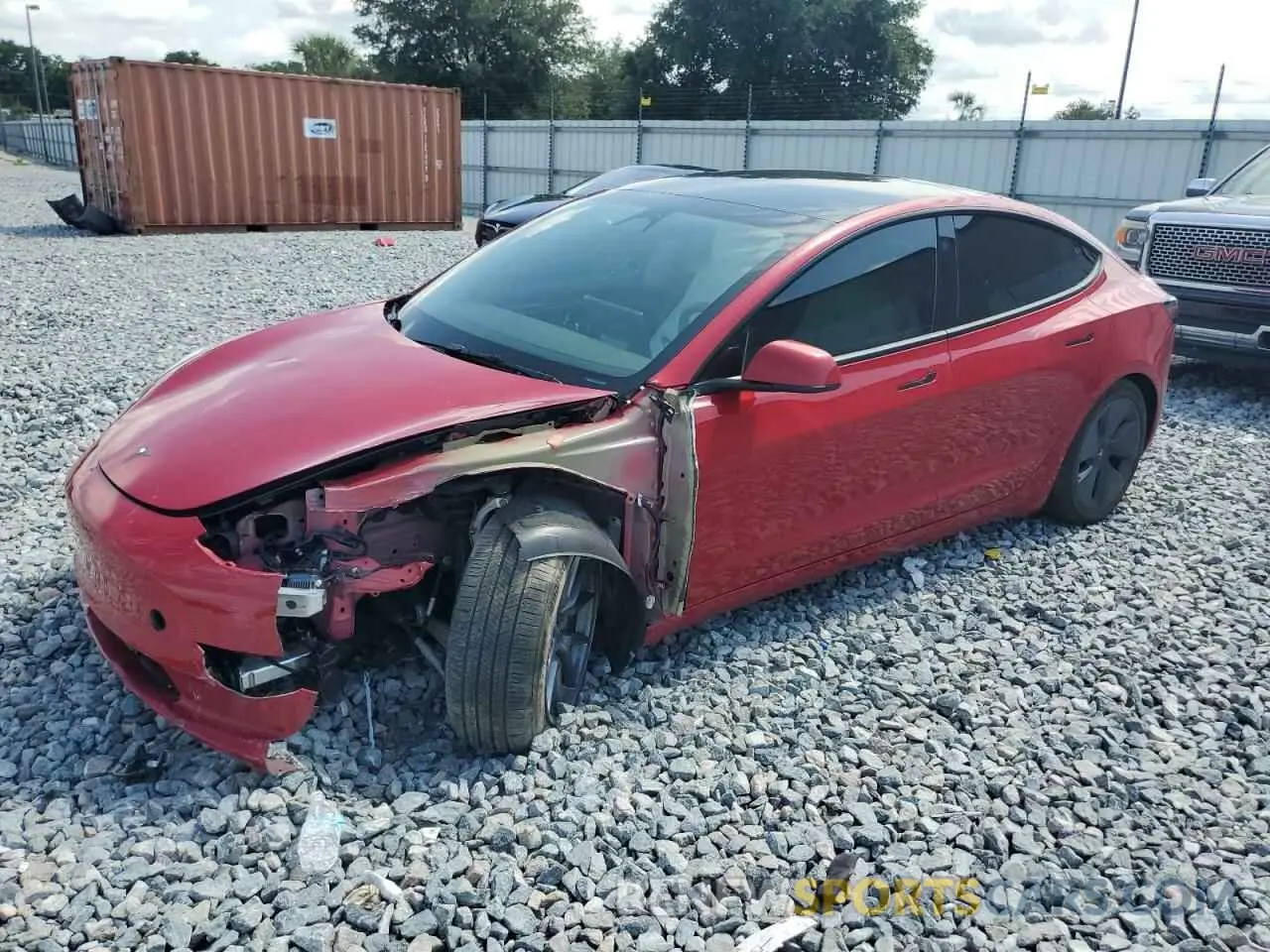 1 Photograph of a damaged car 5YJ3E1EA6PF647701 TESLA MODEL 3 2023