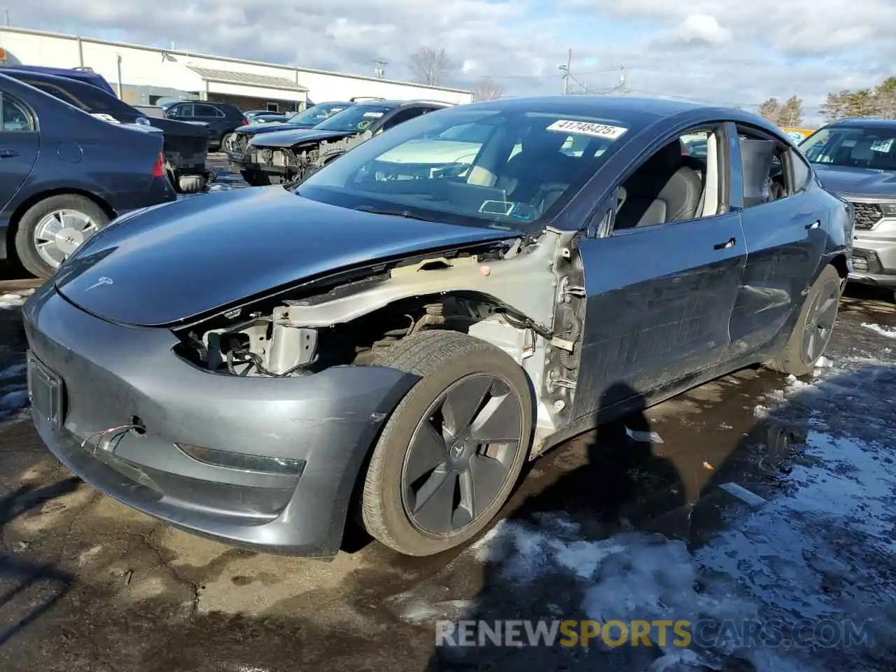 1 Photograph of a damaged car 5YJ3E1EA6PF680567 TESLA MODEL 3 2023