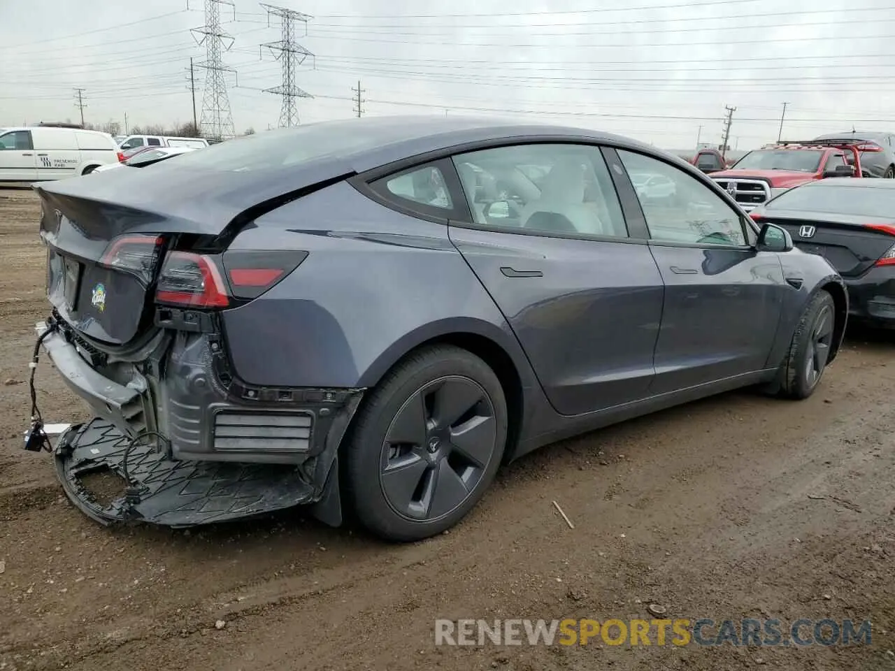 3 Photograph of a damaged car 5YJ3E1EA6PF696574 TESLA MODEL 3 2023