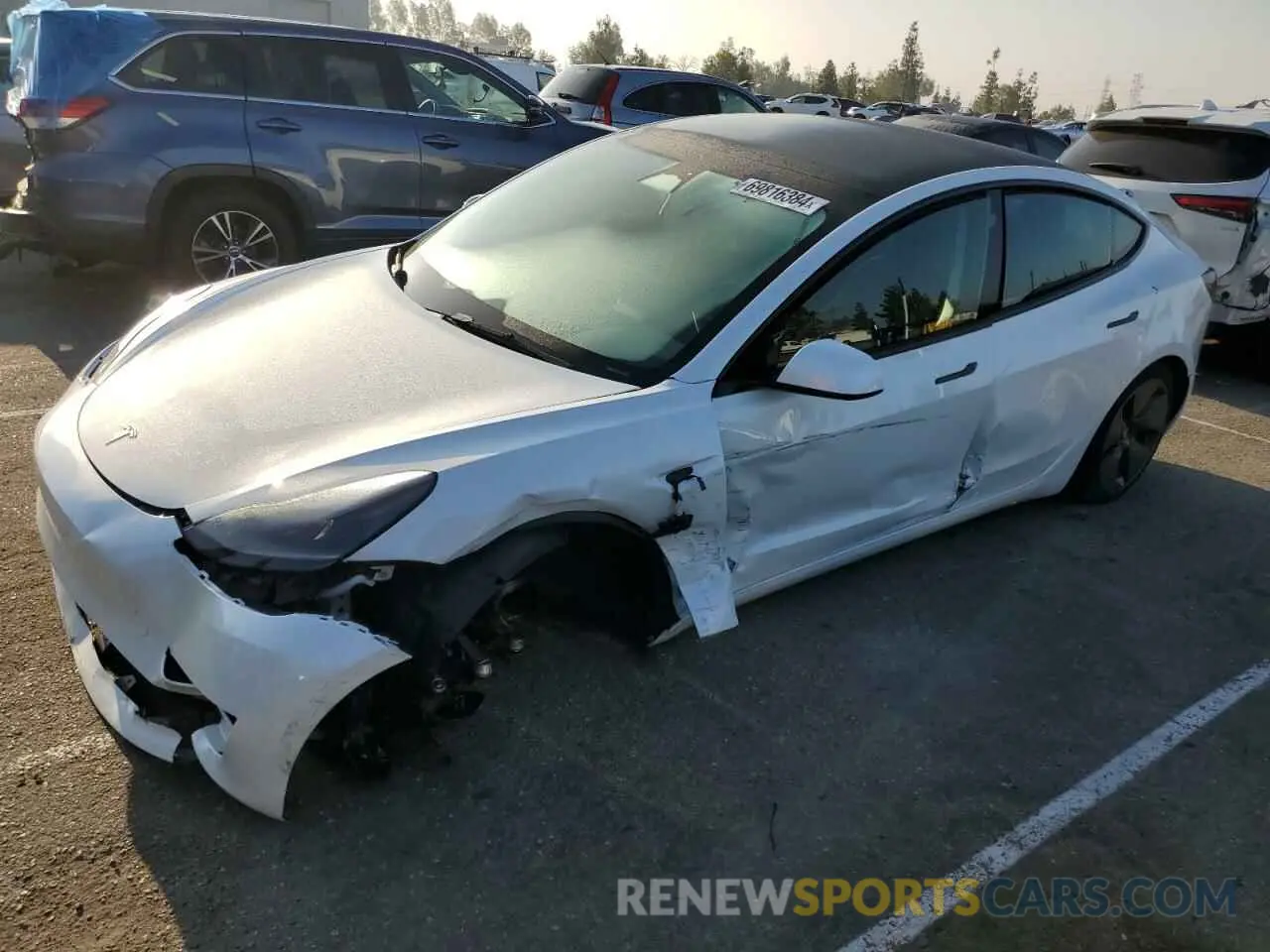 1 Photograph of a damaged car 5YJ3E1EA7PF417438 TESLA MODEL 3 2023