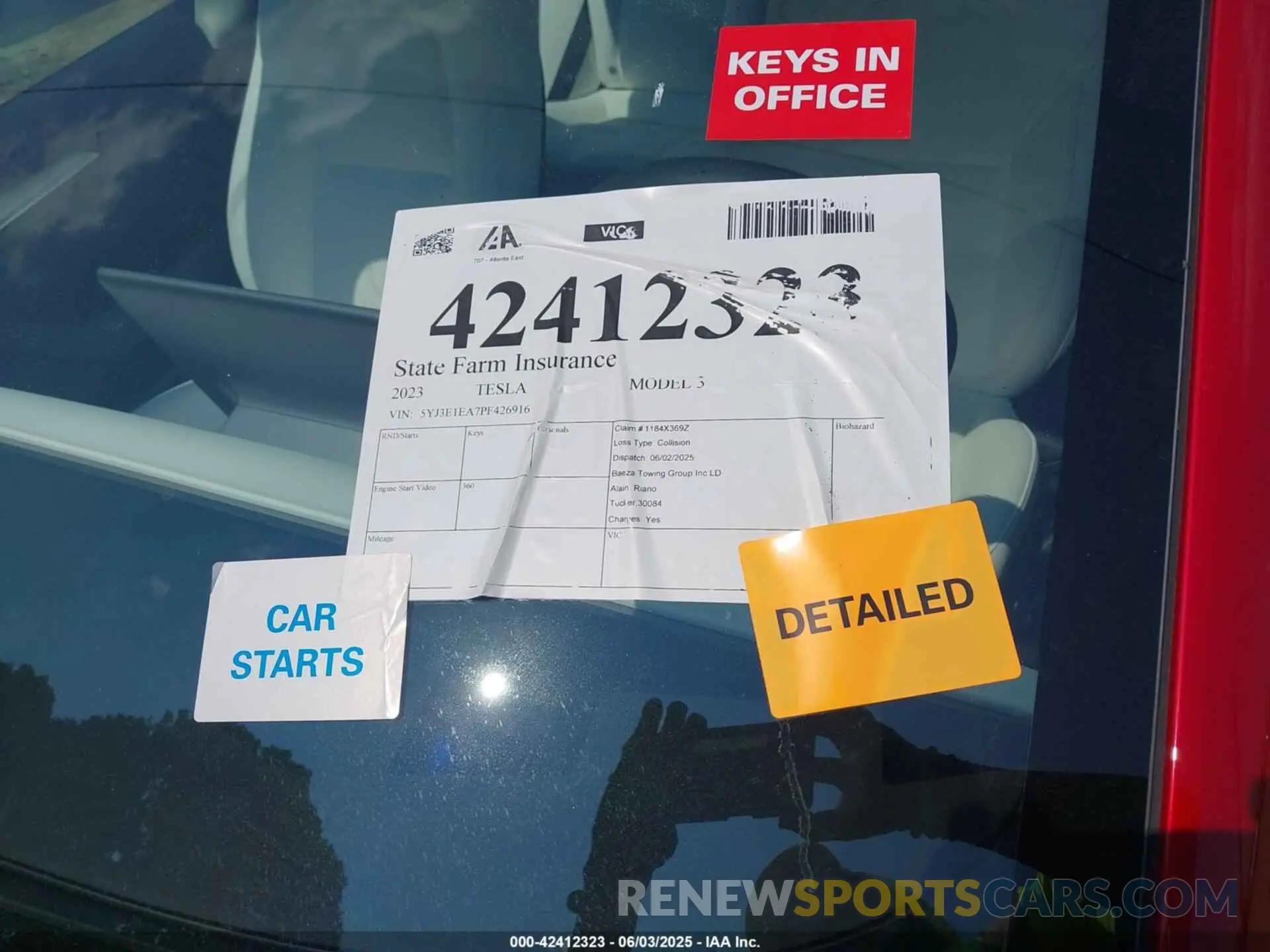 20 Photograph of a damaged car 5YJ3E1EA7PF426916 TESLA MODEL 3 2023