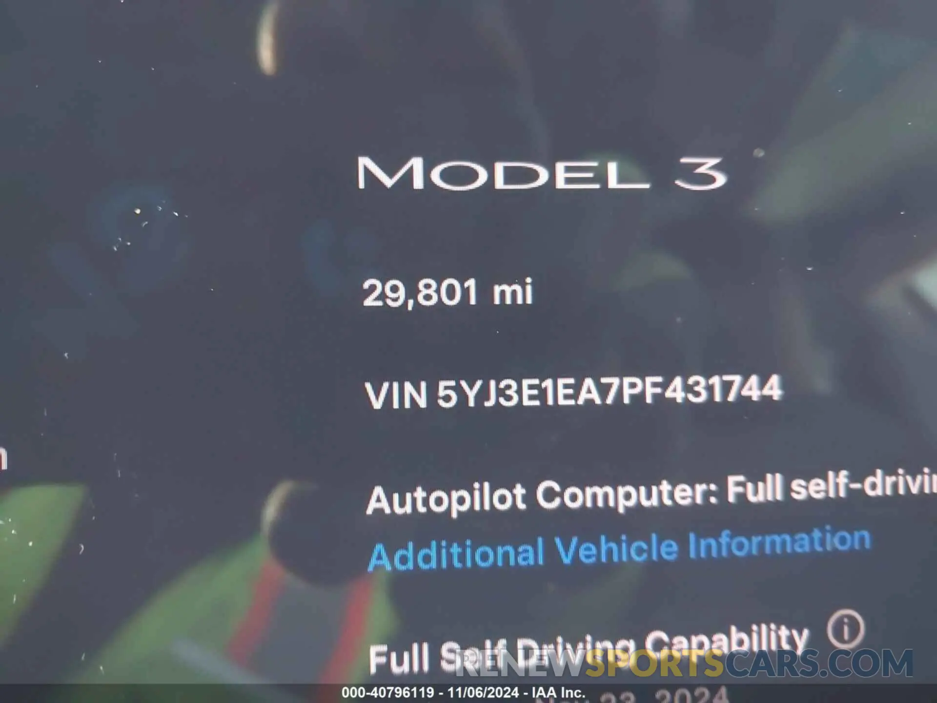 14 Photograph of a damaged car 5YJ3E1EA7PF431744 TESLA MODEL 3 2023