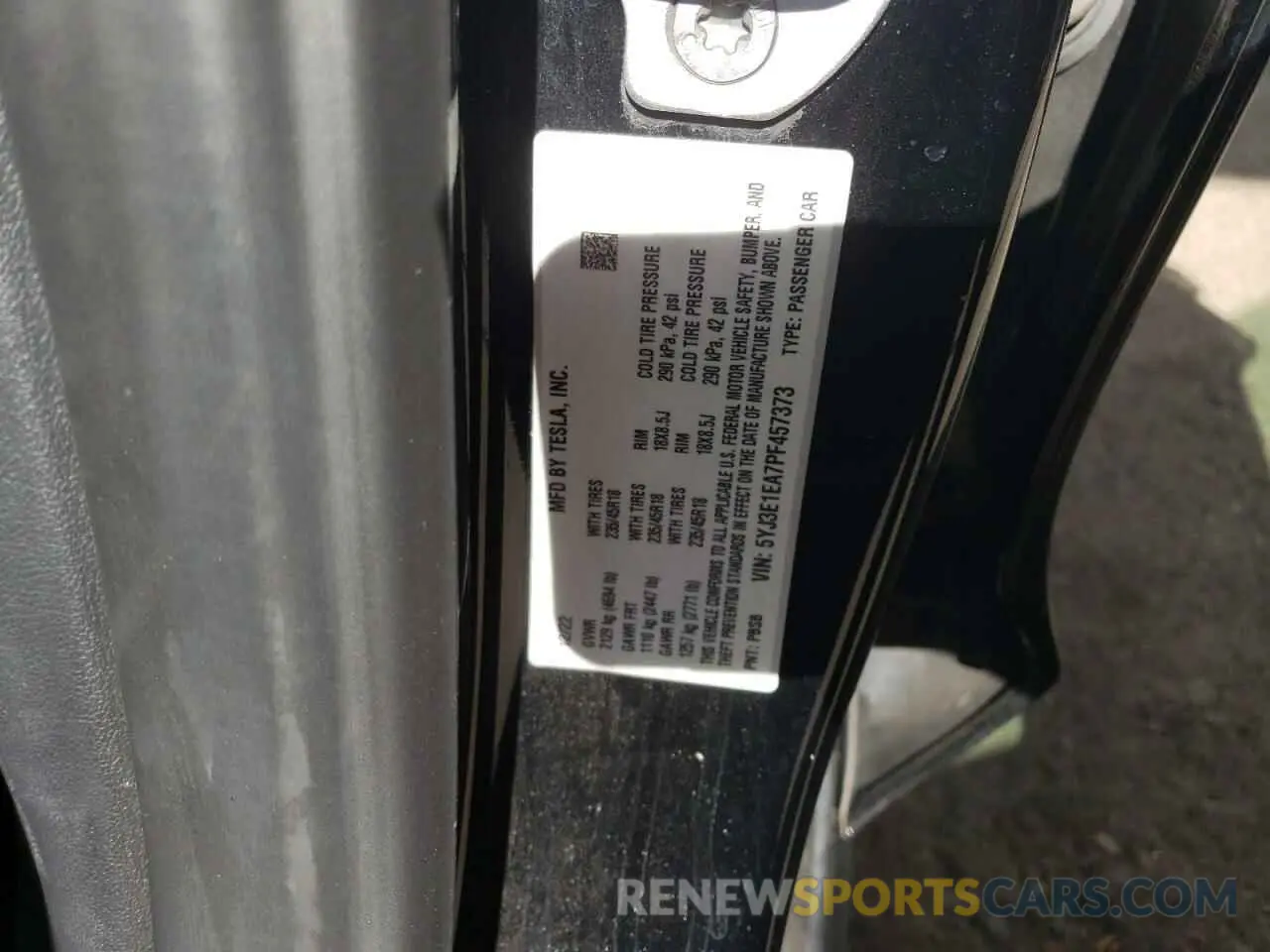 13 Photograph of a damaged car 5YJ3E1EA7PF457373 TESLA MODEL 3 2023