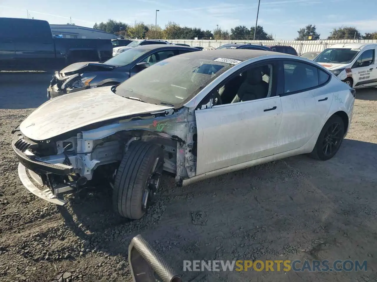 1 Photograph of a damaged car 5YJ3E1EA7PF468194 TESLA MODEL 3 2023